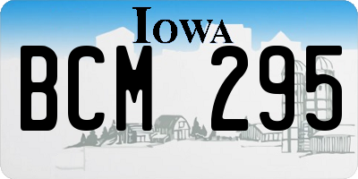 IA license plate BCM295