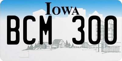 IA license plate BCM300