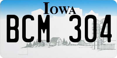 IA license plate BCM304