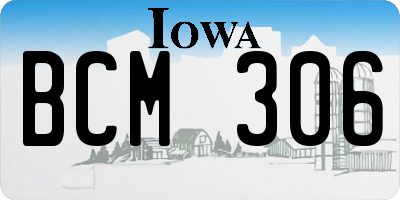 IA license plate BCM306