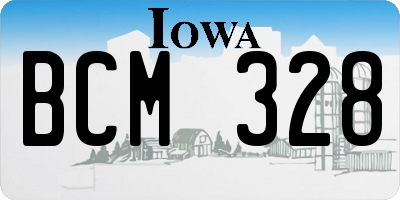 IA license plate BCM328
