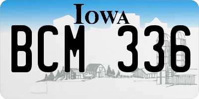 IA license plate BCM336