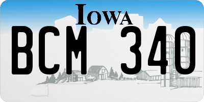 IA license plate BCM340