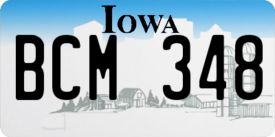 IA license plate BCM348