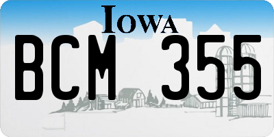 IA license plate BCM355