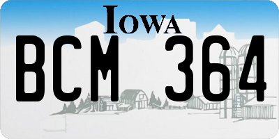 IA license plate BCM364