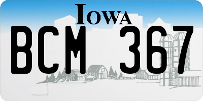 IA license plate BCM367