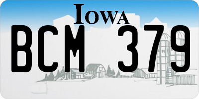 IA license plate BCM379