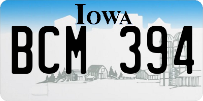 IA license plate BCM394