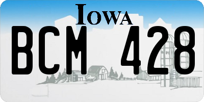 IA license plate BCM428