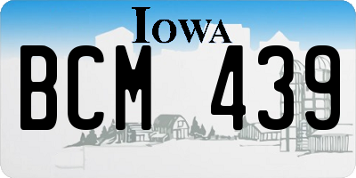 IA license plate BCM439