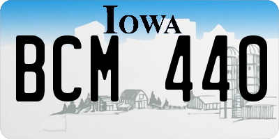 IA license plate BCM440