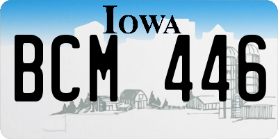 IA license plate BCM446