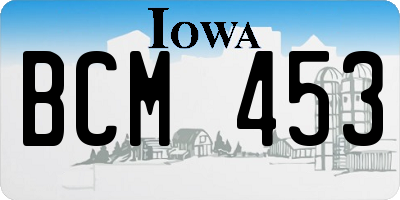 IA license plate BCM453