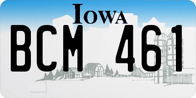 IA license plate BCM461