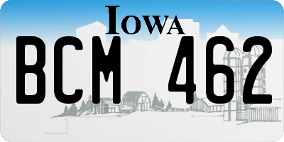 IA license plate BCM462