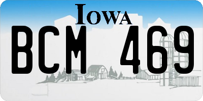 IA license plate BCM469