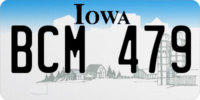 IA license plate BCM479