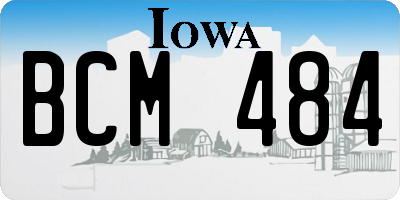 IA license plate BCM484