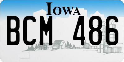 IA license plate BCM486