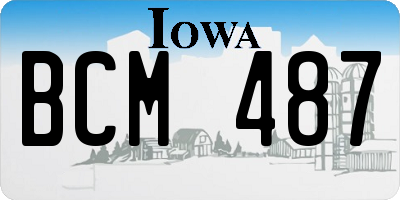 IA license plate BCM487