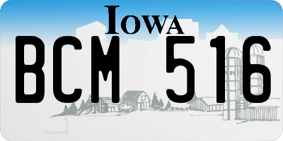 IA license plate BCM516