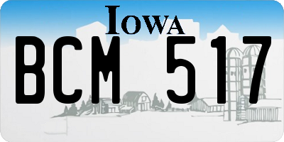 IA license plate BCM517