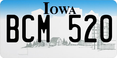 IA license plate BCM520
