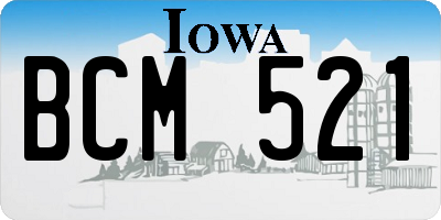IA license plate BCM521