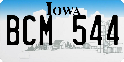 IA license plate BCM544