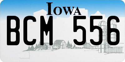 IA license plate BCM556