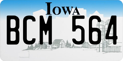 IA license plate BCM564