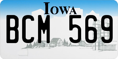 IA license plate BCM569