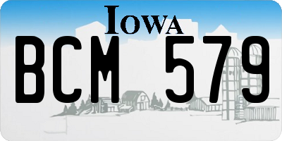 IA license plate BCM579