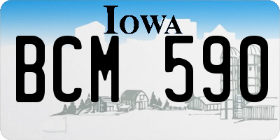 IA license plate BCM590