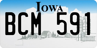 IA license plate BCM591