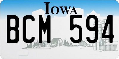 IA license plate BCM594