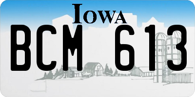 IA license plate BCM613