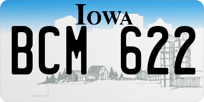 IA license plate BCM622