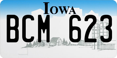 IA license plate BCM623