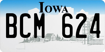 IA license plate BCM624
