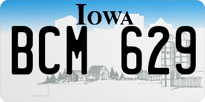 IA license plate BCM629