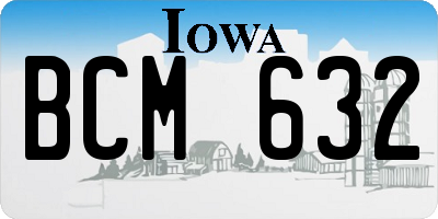 IA license plate BCM632