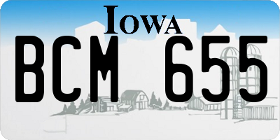 IA license plate BCM655