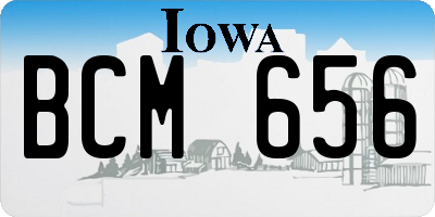 IA license plate BCM656