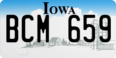 IA license plate BCM659