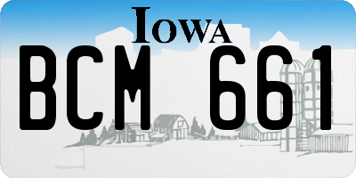 IA license plate BCM661