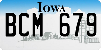 IA license plate BCM679