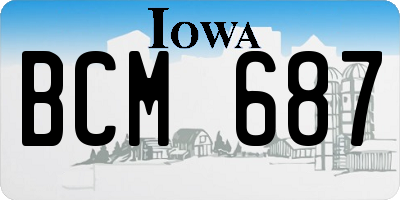 IA license plate BCM687