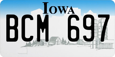 IA license plate BCM697
